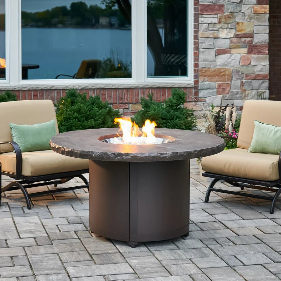 Beacon Round Gas Fire Pit Table - Majestic Patio