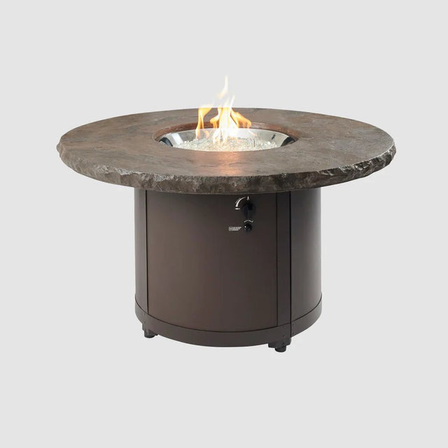 Beacon Round Gas Fire Pit Table - Majestic Patio