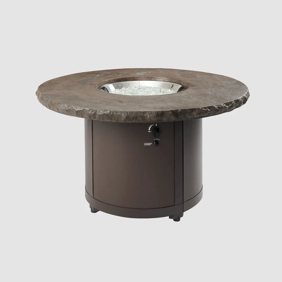 Beacon Round Gas Fire Pit Table - Majestic Patio