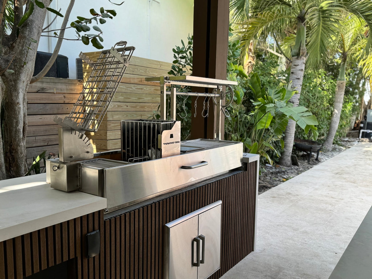 Built In Argentine Santa Maria Wood Fire & Charcoal Gaucho Grill - Majestic Patio