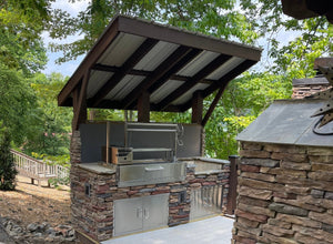 Built In Santa Maria Argentine Wood Fire & Charcoal Gaucho Grill Built In - Majestic Patio