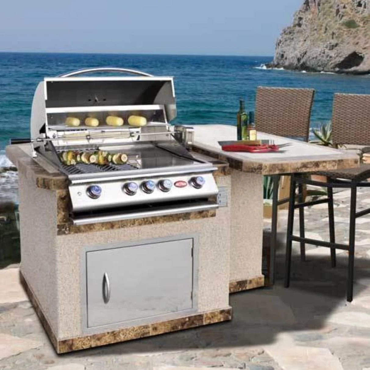 Cal Flame 4 Ft. BBQ Island BBK402 - Majestic Patio