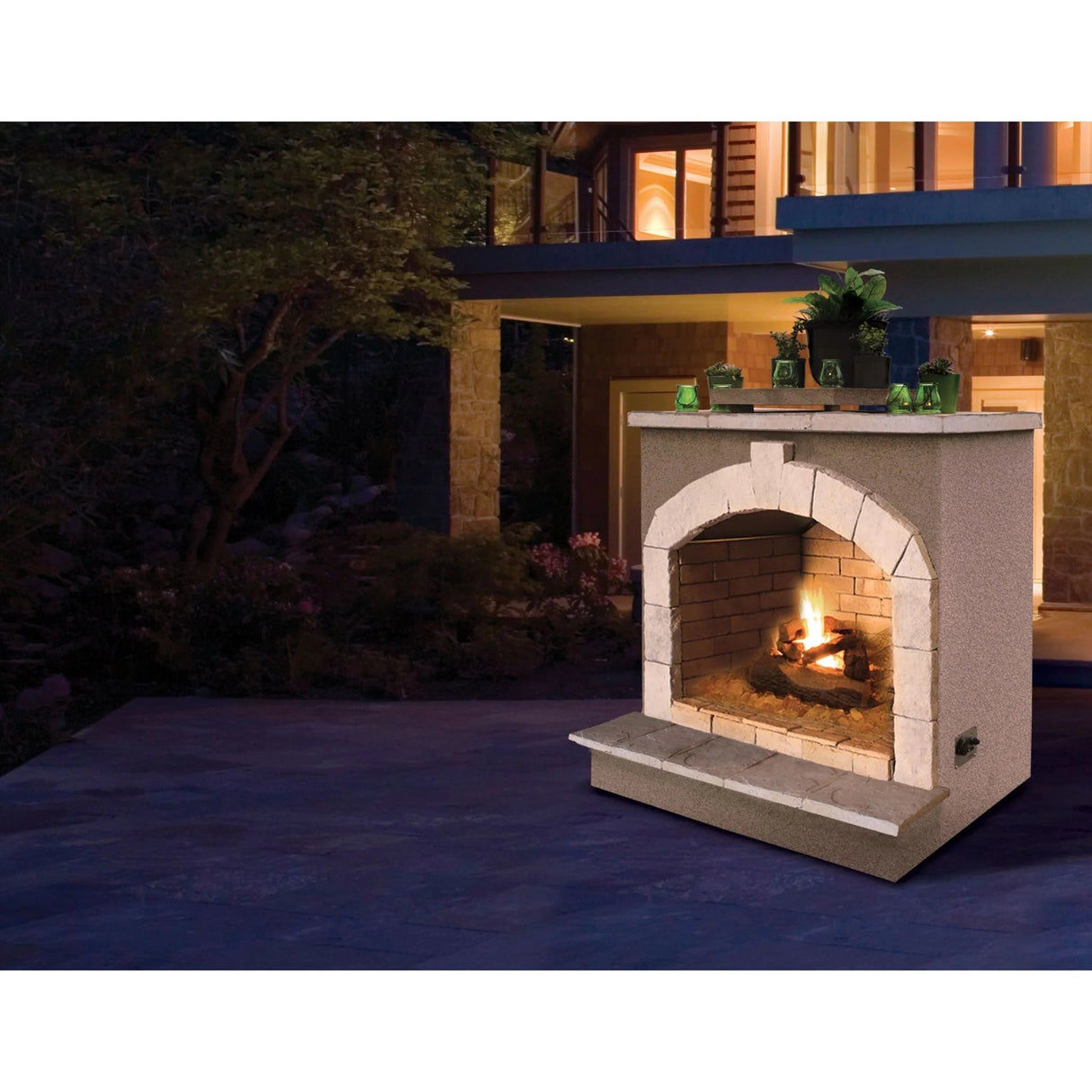 Cal Flame 48 inch Outdoor Fireplace FRP - 906 - 2 - Majestic Patio