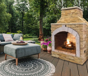 Cal Flame 48 inch Outdoor Fireplace FRP - 909 - 1 - Majestic Patio