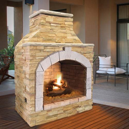 Cal Flame 48 inch Outdoor Fireplace FRP - 909 - 1 - Majestic Patio