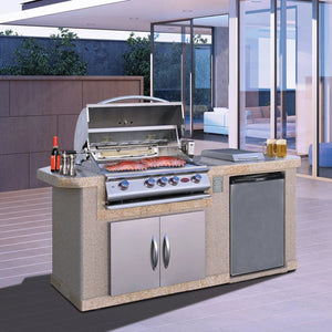 Cal Flame 7 ft. BBQ Island BBK701 - Majestic Patio