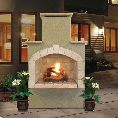 Cal Flame 78 inch Outdoor Fireplace FRP - 908 - 1 - Majestic Patio