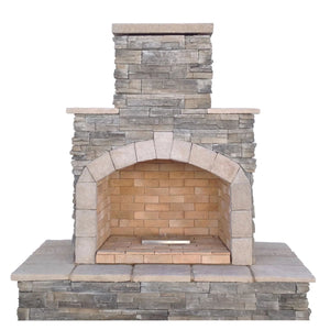 Cal Flame 78 inch Outdoor Fireplace FRP - 908 - 3 - Majestic Patio