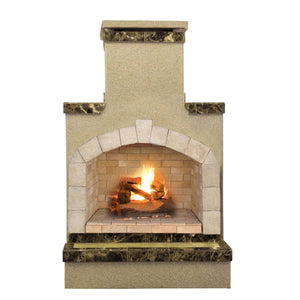 Cal Flame 78 inch Outdoor Fireplace with Hearth FRP - 908 - 2 - Majestic Patio