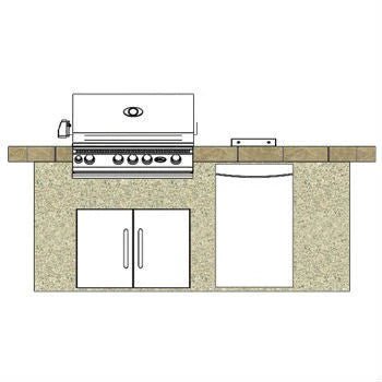 Cal Flame 8 ft. BBQ Island BBK801 - Majestic Patio