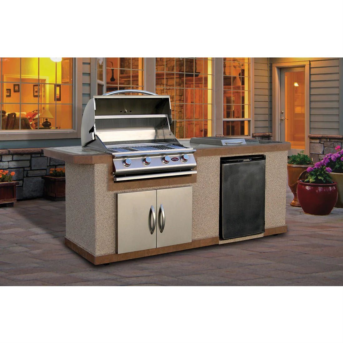 Cal Flame 8 ft. BBQ Island BBK810 - Majestic Patio