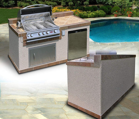 Cal Flame Customizable 6 Foot BBQ Island Pavilion PV6004 - Majestic Patio