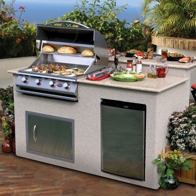 Cal Flame Customizable 6 Foot BBQ Island Pavilion PV6016 - Majestic Patio