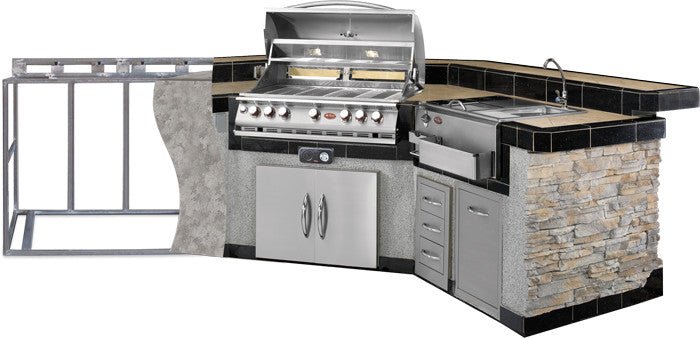 Cal Flame Outdoor BBQ Island LBK - 830 R/L - Majestic Patio