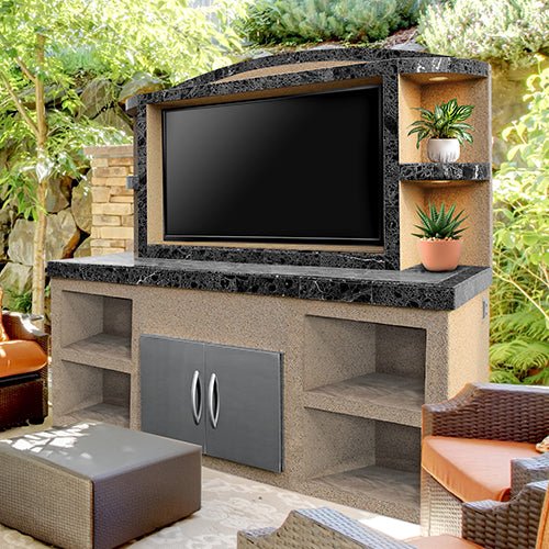 Cal Flame Outdoor Entertainment Center ODC - 2 Crystal - Majestic Patio