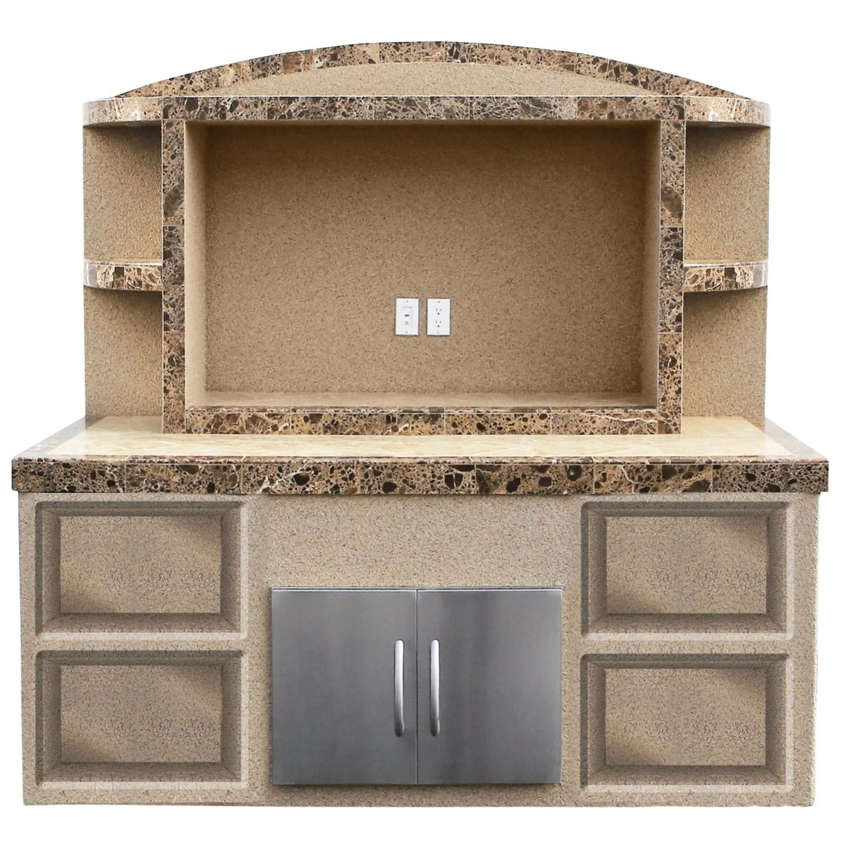 Cal Flame Outdoor Entertainment Center ODC - 2 Crystal - Majestic Patio