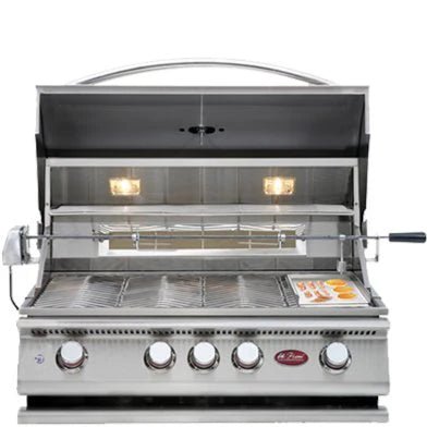 Cal Flame P4 32 Inch 4 Burner Built - In Grill with Rotisserie, Griddle BBQ19P04 - Majestic Patio