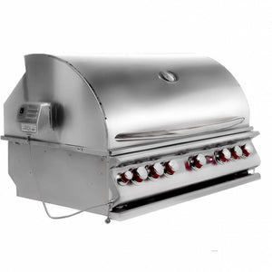 Cal Flame P5 40 Inch 5 Burner Gas Convection Grill with Rotisserie, Griddle BBQ18875CP - Majestic Patio