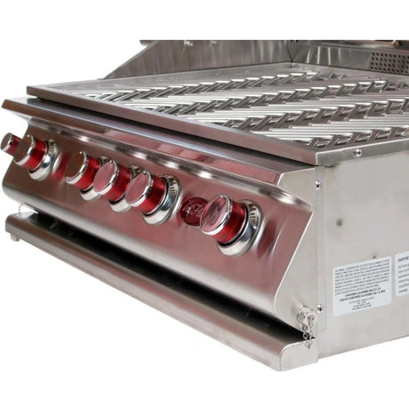 Cal Flame P5 40 Inch 5 Burner Gas Convection Grill with Rotisserie, Griddle BBQ18875CP - Majestic Patio