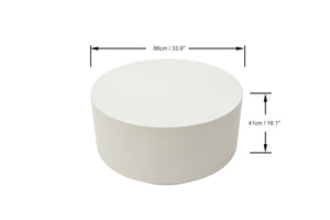 Elementi Rome 34" Round Concrete Coffee Table Medium