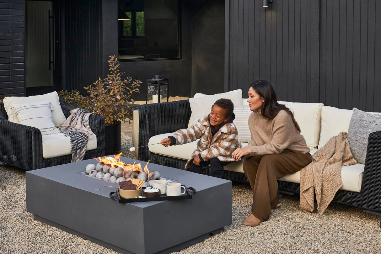 Concrete Fire Pit Table - Majestic Patio