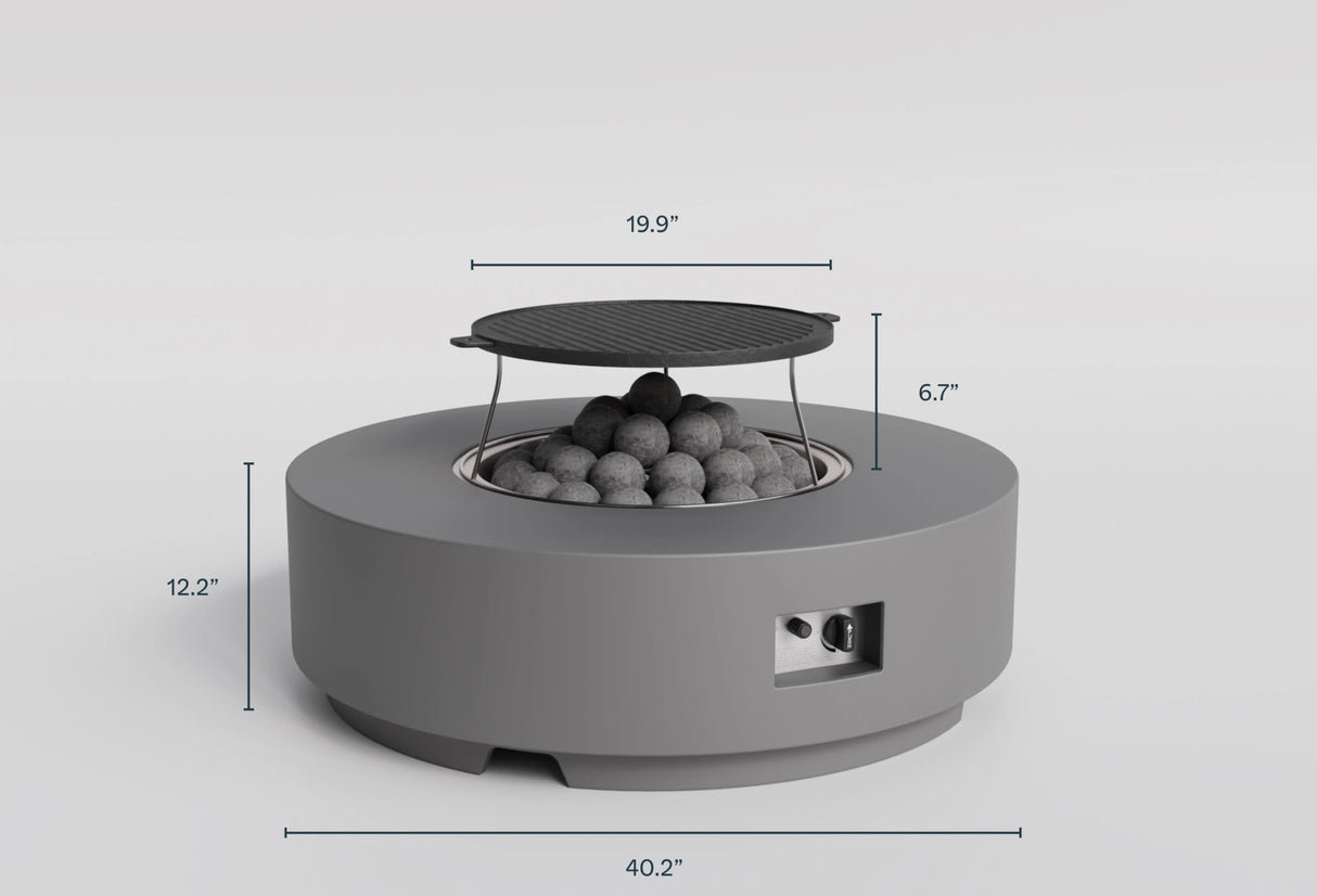 Concrete Fire Pit Table - Majestic Patio