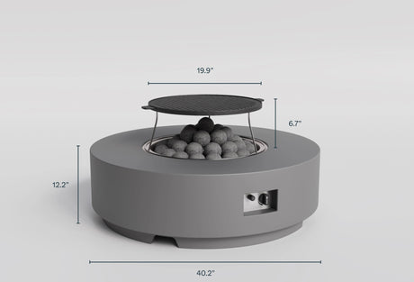 Concrete Fire Pit Table - Majestic Patio