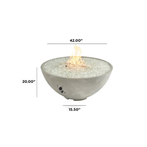 Cove Edge Round Gas Fire Pit Bowl 42" - Majestic Patio