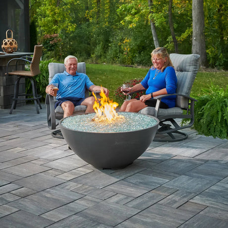 Cove Edge Round Gas Fire Pit Bowl 42" - Majestic Patio