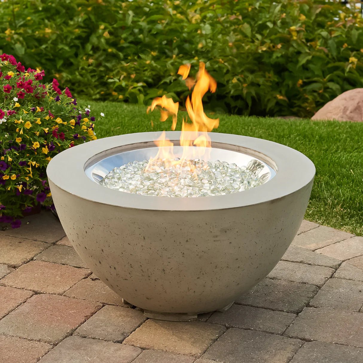 Cove Round Gas Fire Pit Bowl 29" - Majestic Patio