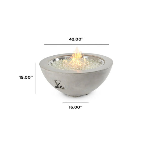 Cove Round Gas Fire Pit Bowl 42" - Majestic Patio