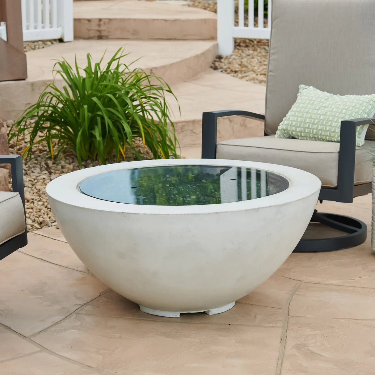 Cove Round Gas Fire Pit Bowl 42" - Majestic Patio