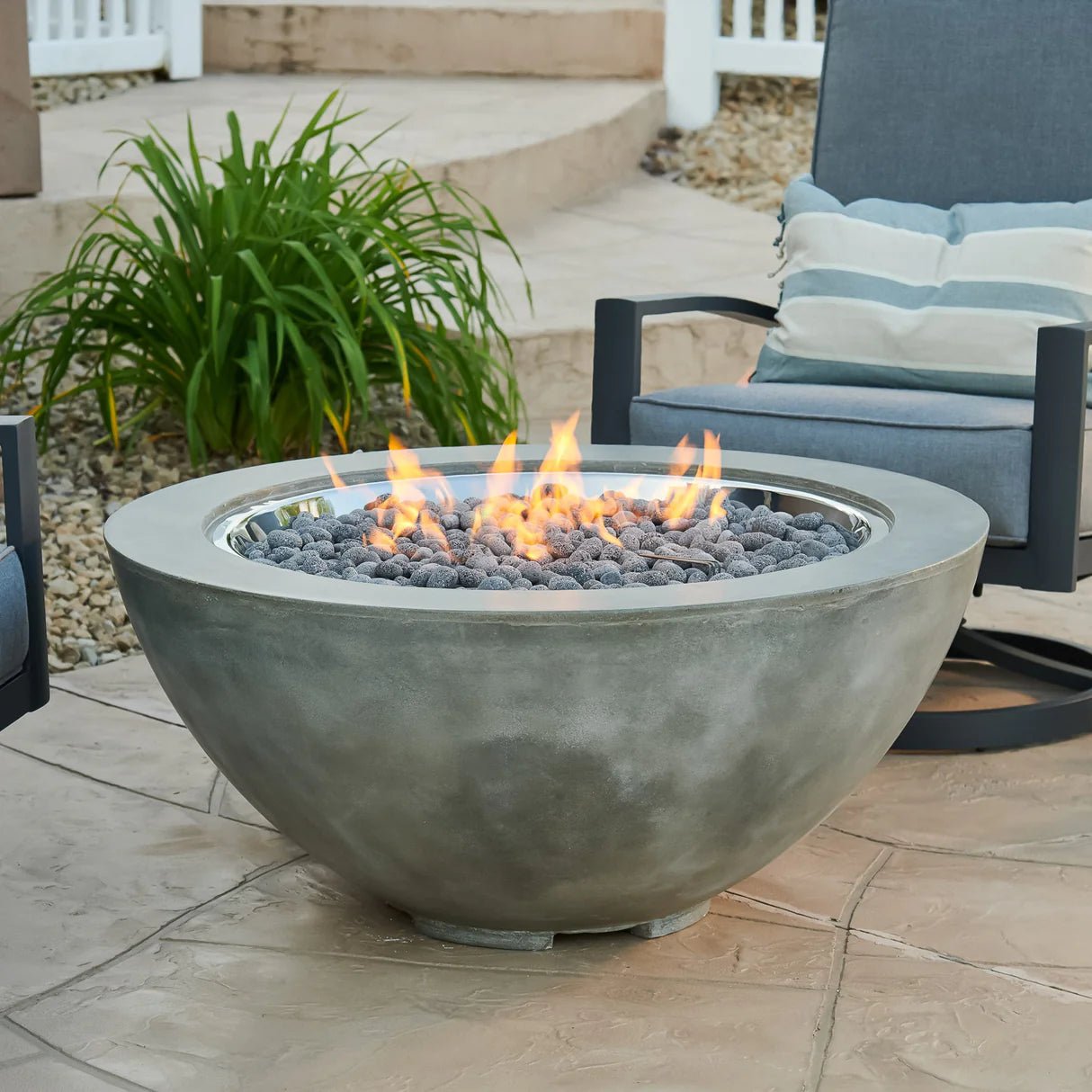 Cove Round Gas Fire Pit Bowl 42" - Majestic Patio