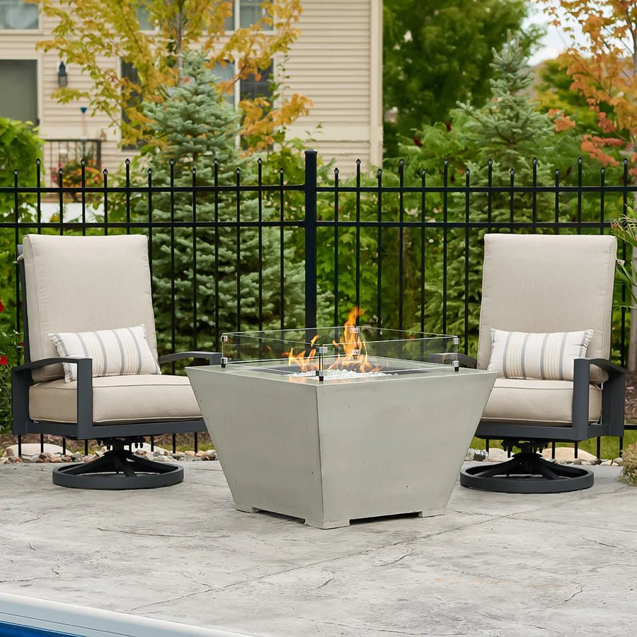 Cove Square Gas Fire Pit Bowl - Majestic Patio