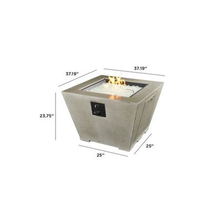 Cove Square Gas Fire Pit Bowl - Majestic Patio