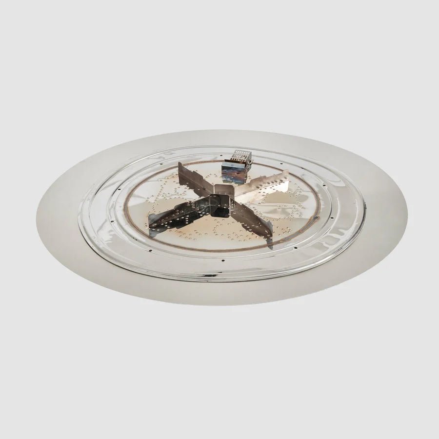 Crystal Fire Plus Round Gas Burner Insert and Plate Kit - Majestic Patio