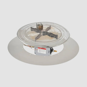 Crystal Fire Plus Round Gas Burner Insert and Plate Kit - Majestic Patio