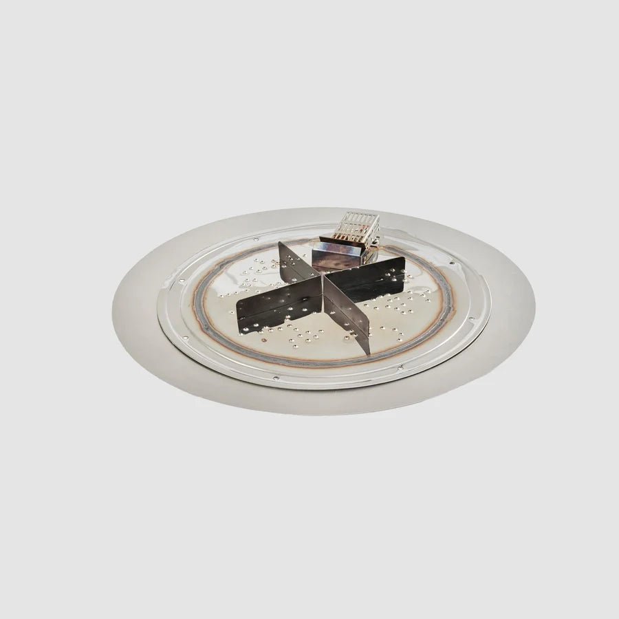 Crystal Fire Plus Round Gas Burner Insert and Plate Kit - Majestic Patio