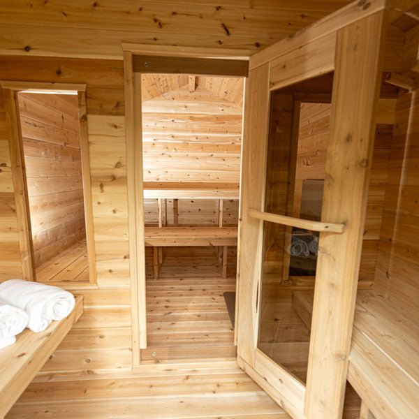 CT Georgian Cabin Sauna with Changeroom - Majestic Patio