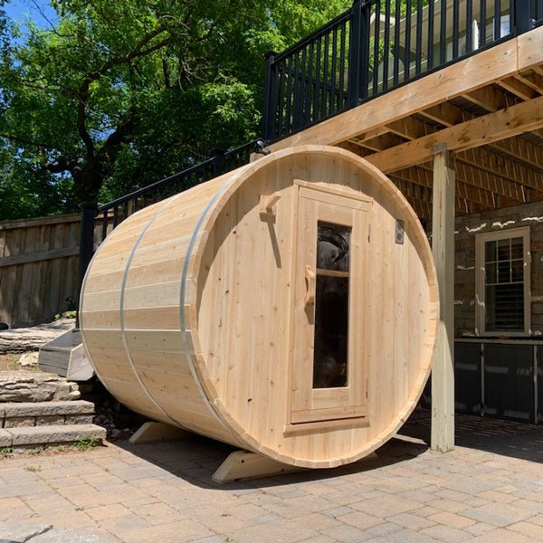 CT Harmony Barrel Sauna (Wood Burning Heater Sauna) - Majestic Patio