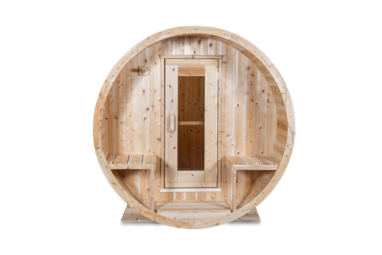 CT Serenity Barrel Sauna (Wood Burning Heater Sauna) - Majestic Patio