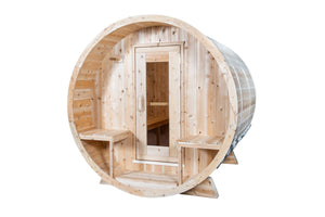 CT Serenity Barrel Sauna (Wood Burning Heater Sauna) - Majestic Patio