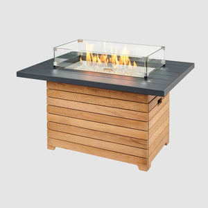 Darien Rectangular Gas Fire Pit Table 42" - Majestic Patio