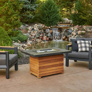 Darien Rectangular Gas Fire Pit Table 42" - Majestic Patio