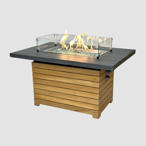 Darien Rectangular Gas Fire Pit Table 42" - Majestic Patio