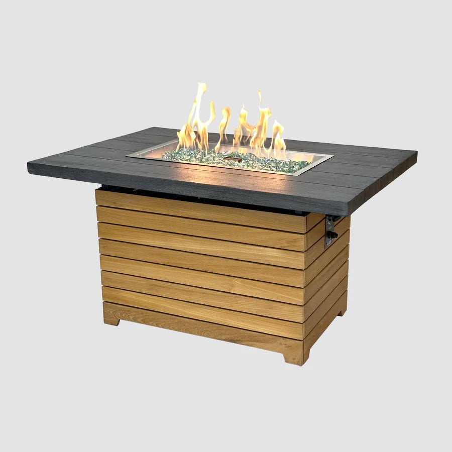 Darien Rectangular Gas Fire Pit Table 42" - Majestic Patio