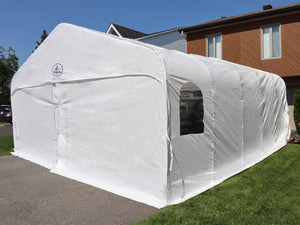 Deluxe Double Car Shelter 20′ x 20′ - Majestic Patio