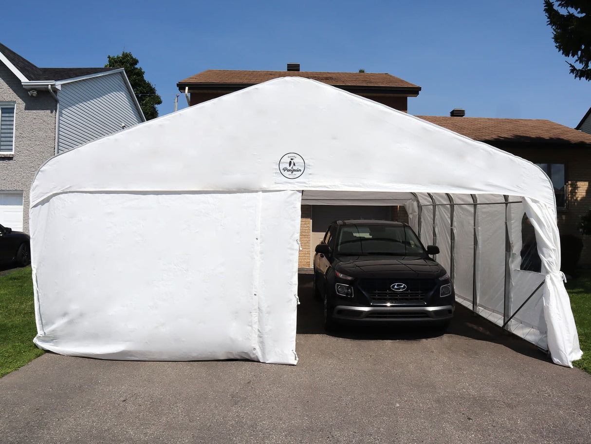 Deluxe Double Car Shelter 20′ x 20′ - Majestic Patio