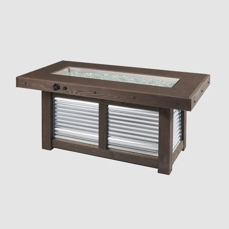 Denali Brew Linear Gas Fire Pit Table - Majestic Patio