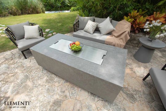 Elementi Andes Fire Table Stainless Steel Lid - Majestic Patio